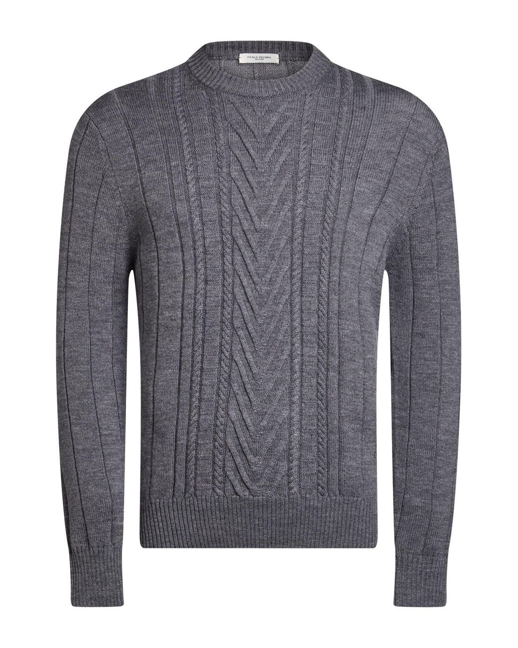 Paolo Pecora Blue Sweater Virgin Wool for men