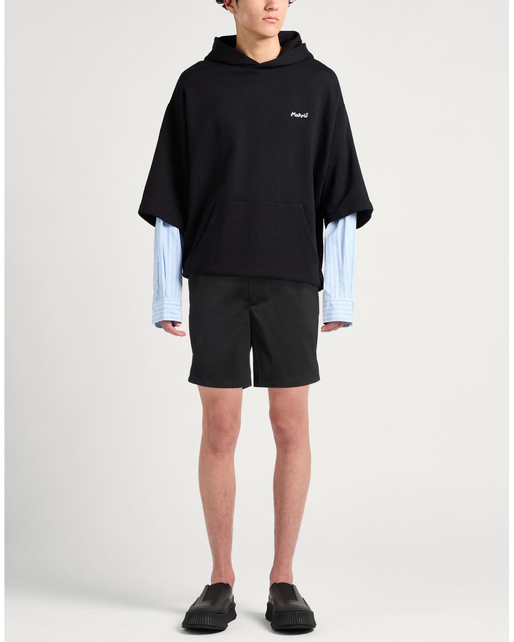 AMI Black Shorts & Bermuda Shorts Cotton for men