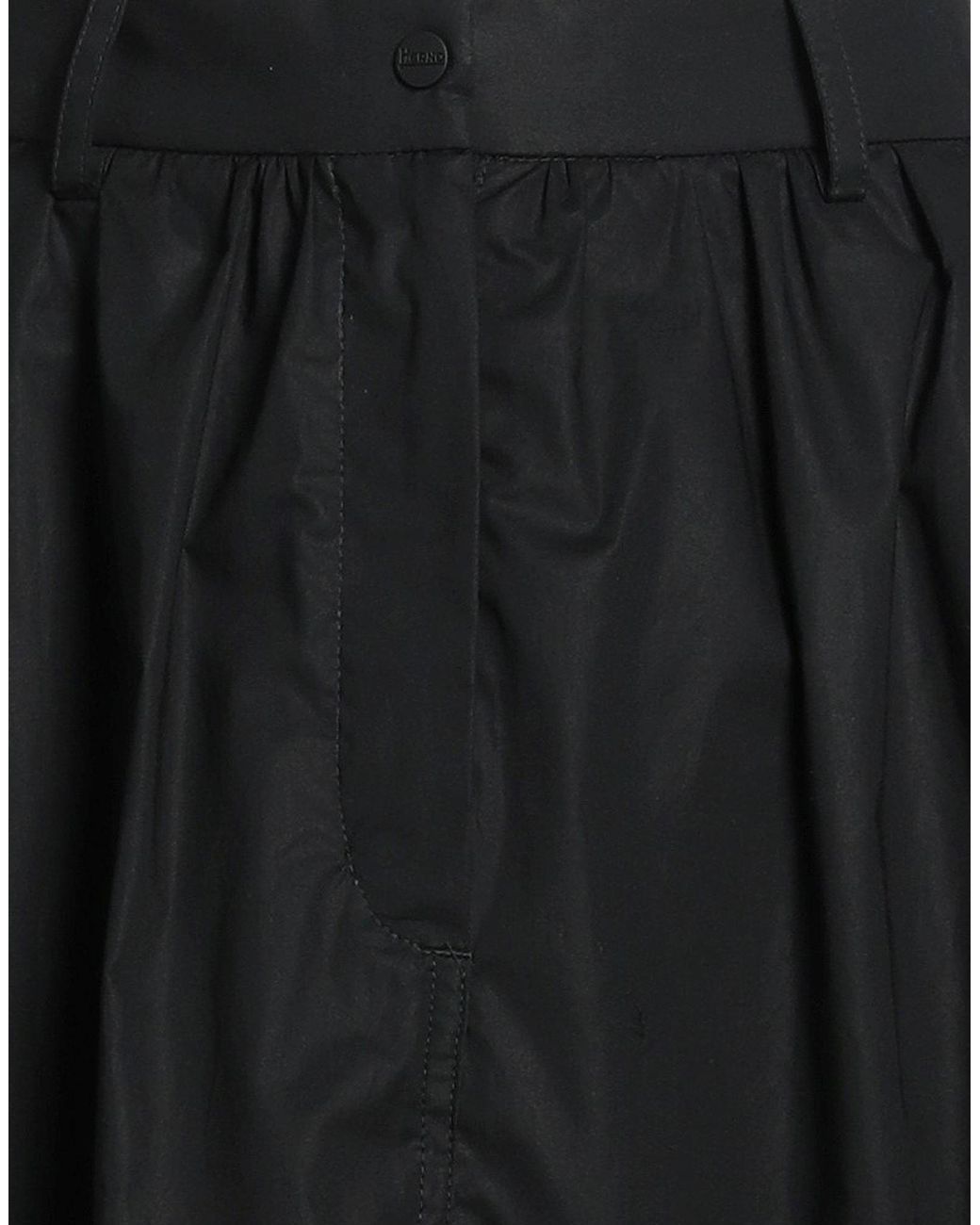 Herno Black Midi Skirt Cotton, Elastane, Polyamide, Polyester