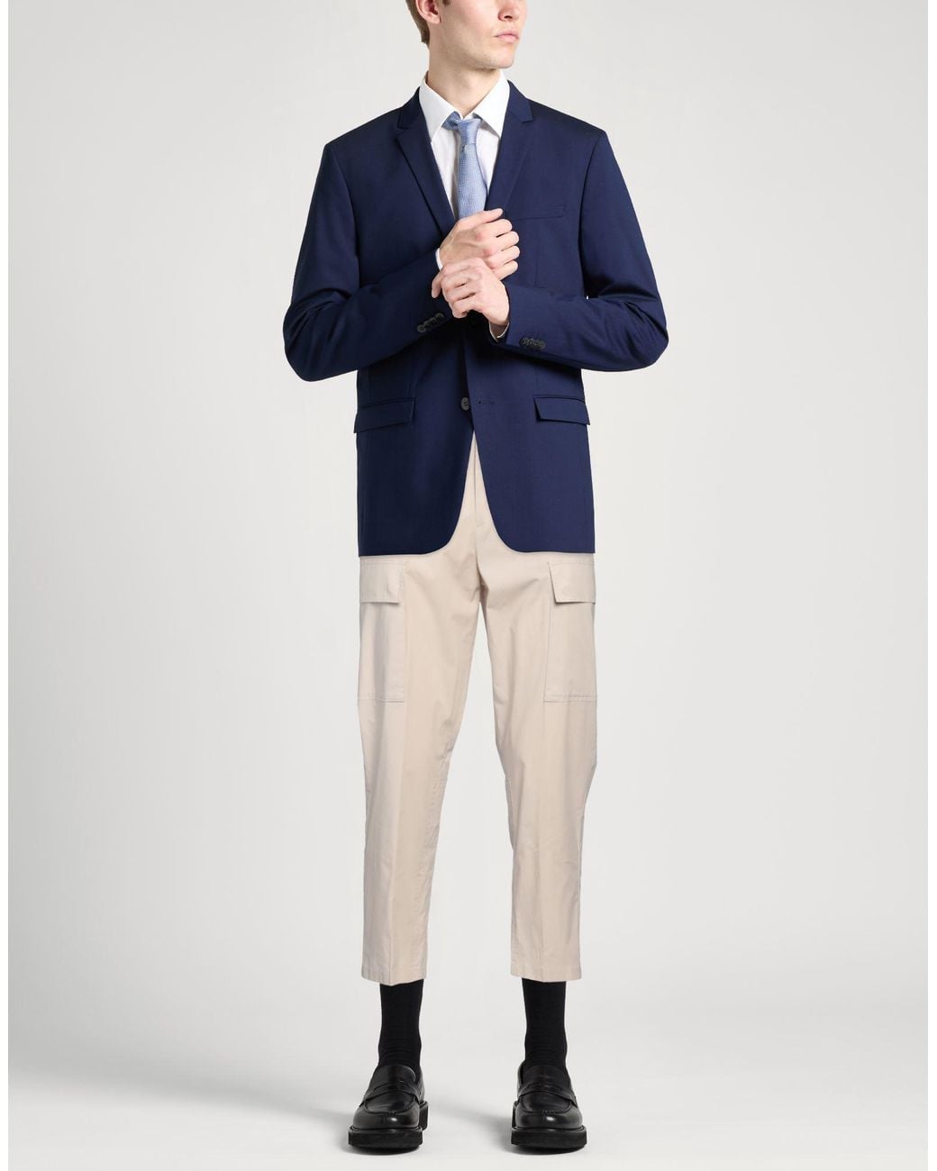 Etro Natural Pants Cotton, Elastane for men