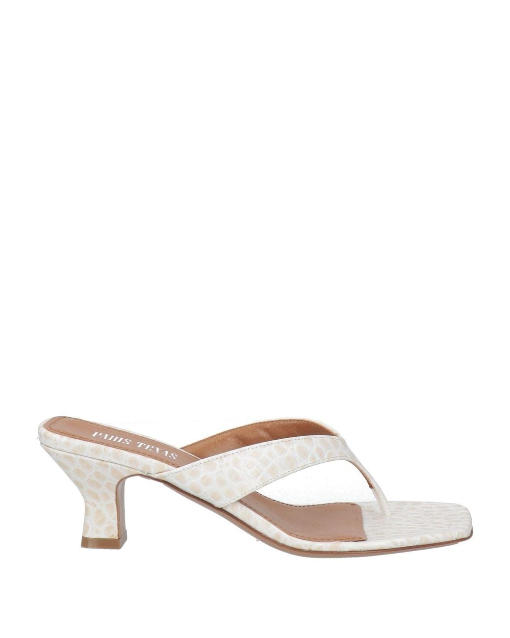 Paris Texas Natural Ivory Thong Sandal Leather
