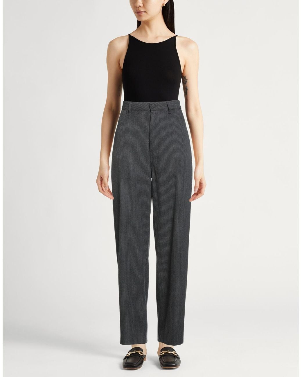 Fabiana Filippi Gray Pants Virgin Wool
