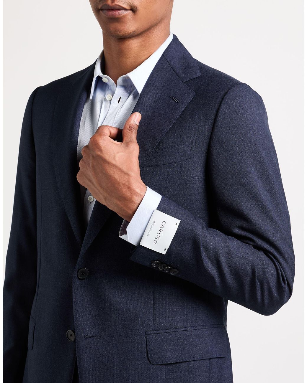 Caruso Blue Suit Wool for men