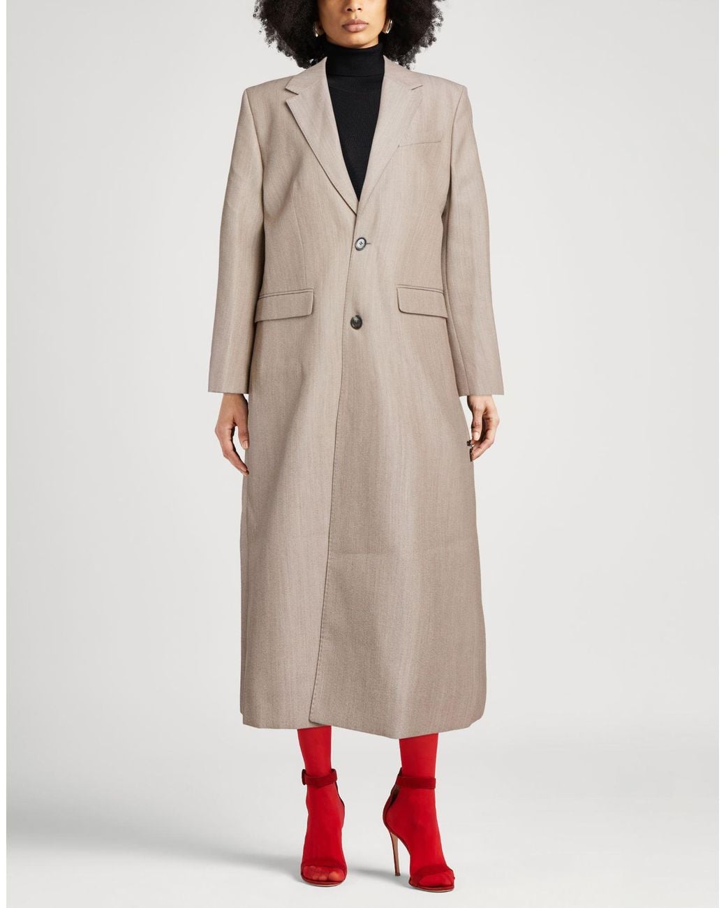 AMI Natural Overcoat & Trench Coat Virgin Wool
