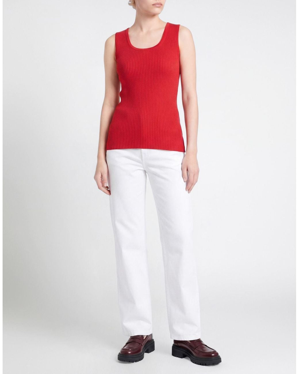 Max Mara Red Sweater Viscose, Polyamide