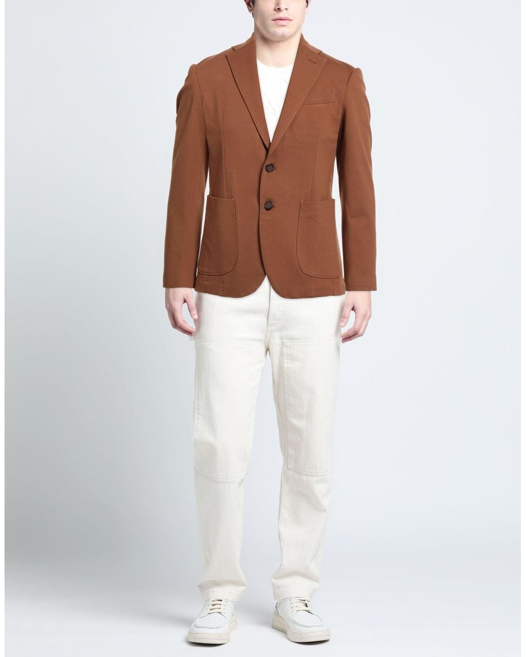 MARCIANO BY GUESS Brown Blazer Polyester, Viscose, Elastane for men