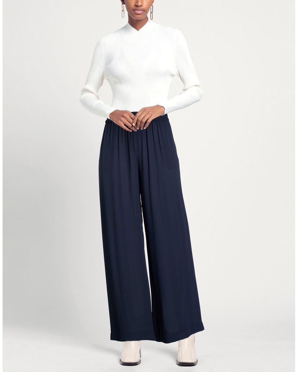 RUE DU BAC Blue Pants Polyester