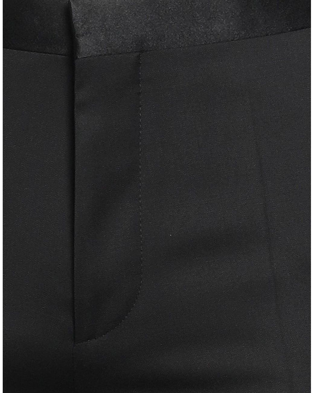 HUGO Black Pants Virgin Wool for men