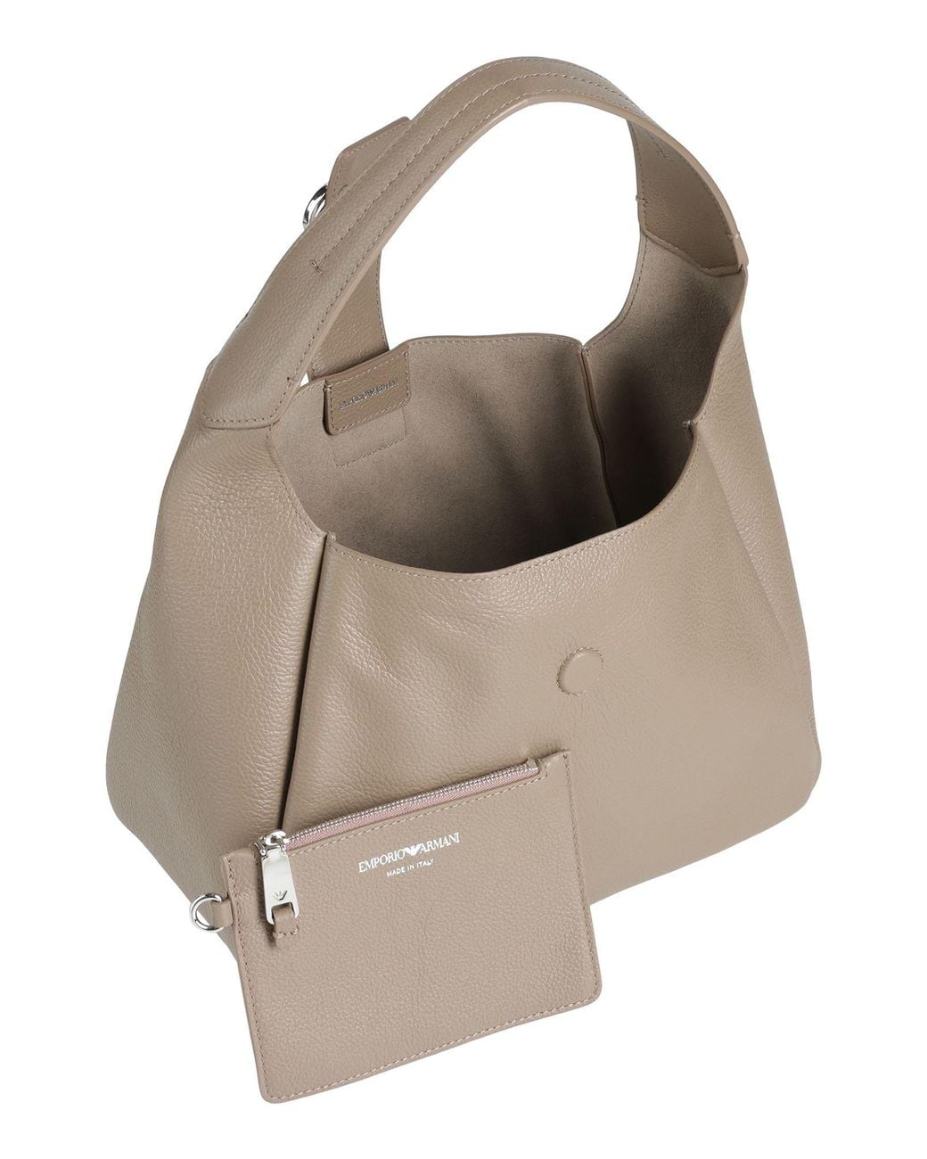 Emporio Armani Gray Light Handbag Cow Leather