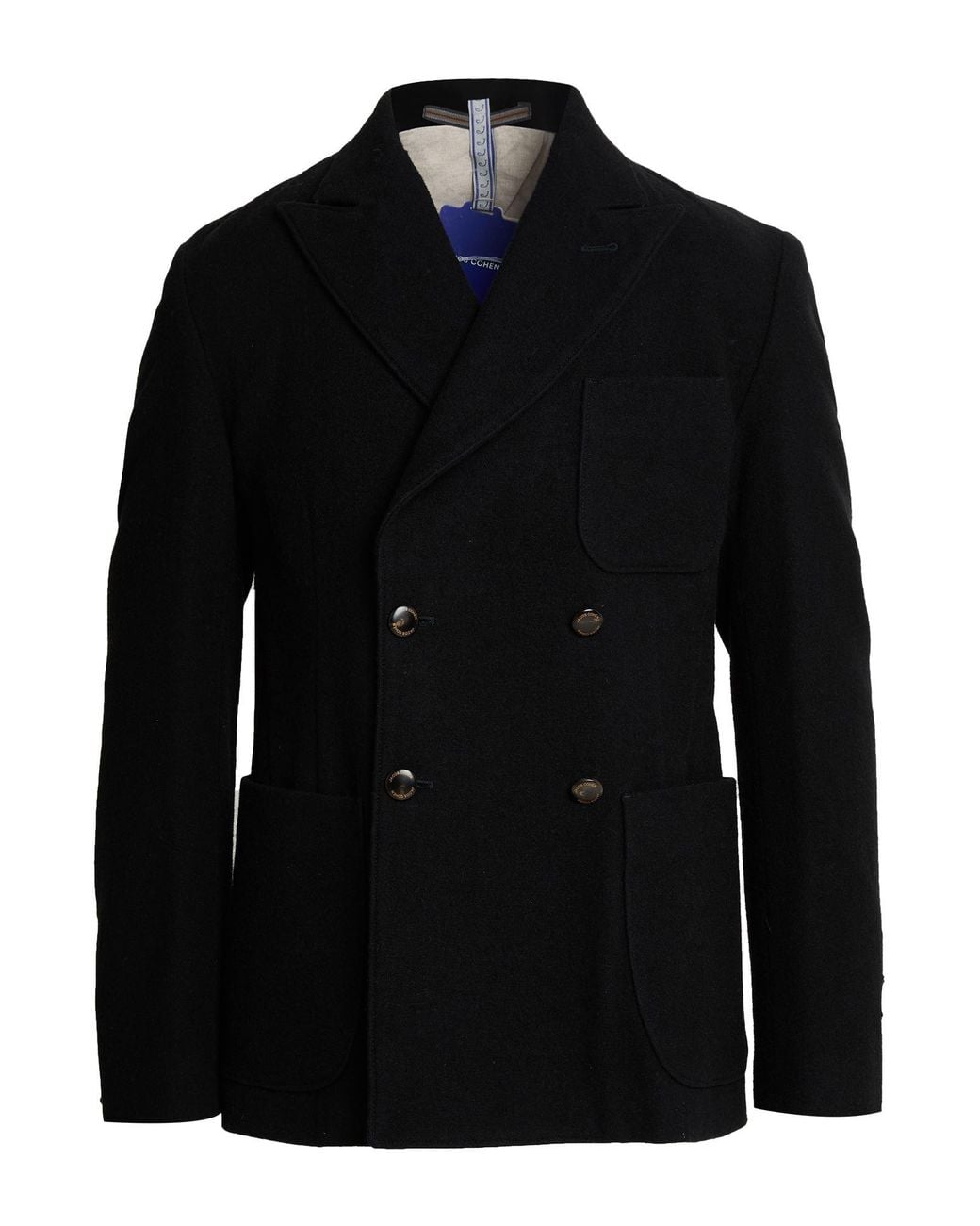 Jacob Cohen Black Coat for men