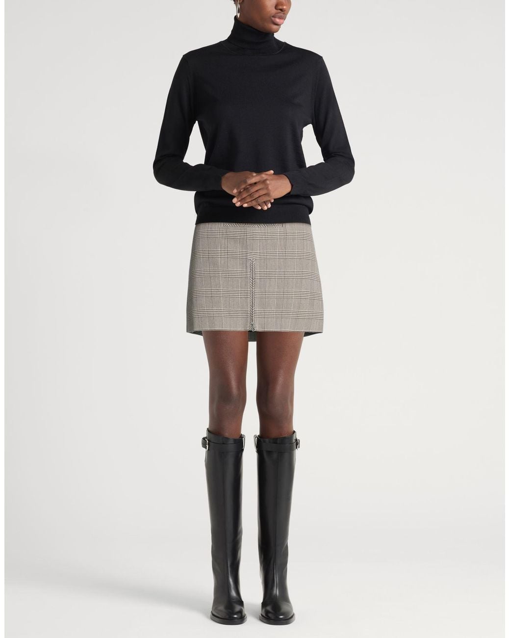 Courreges Gray Mini Skirt Wool, Polyester