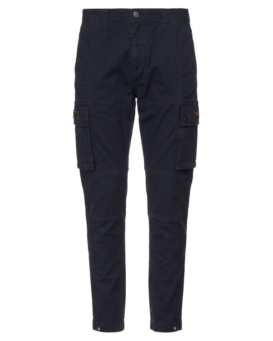 Aeronautica Militare Blue Pants Cotton, Elastane for men