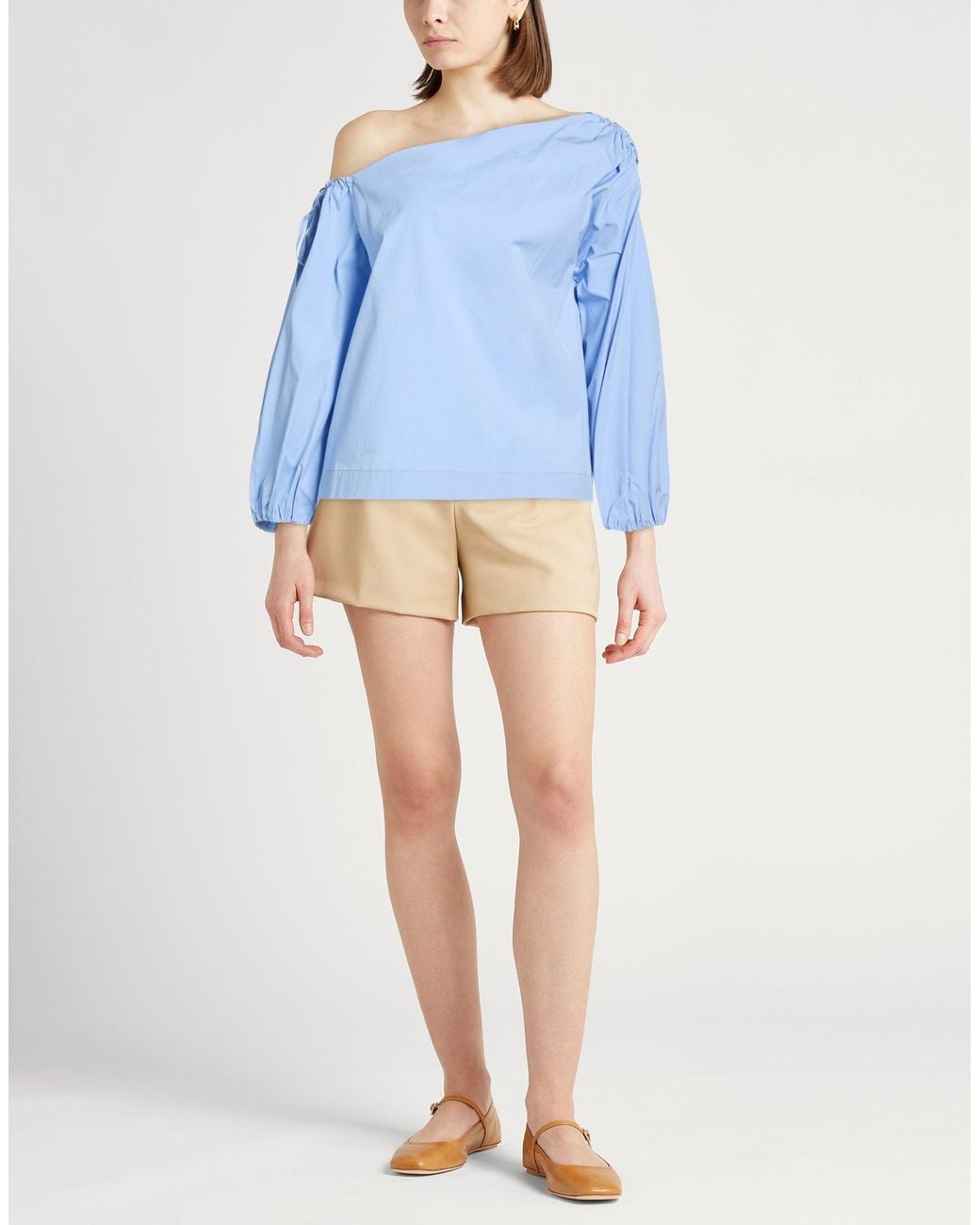 Semicouture Blue Top Cotton, Elastane