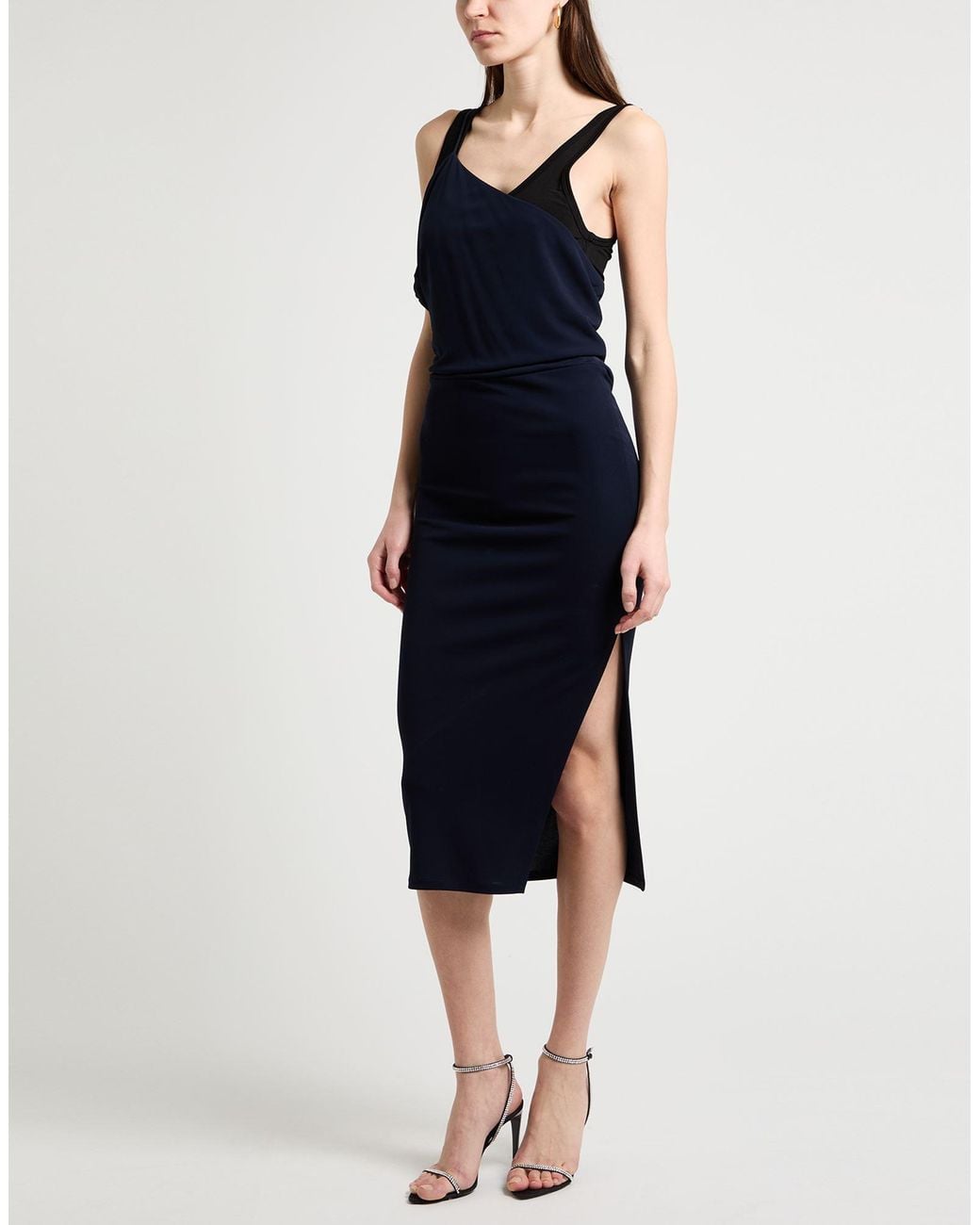 ATXV Blue Midnight Midi Dress Viscose