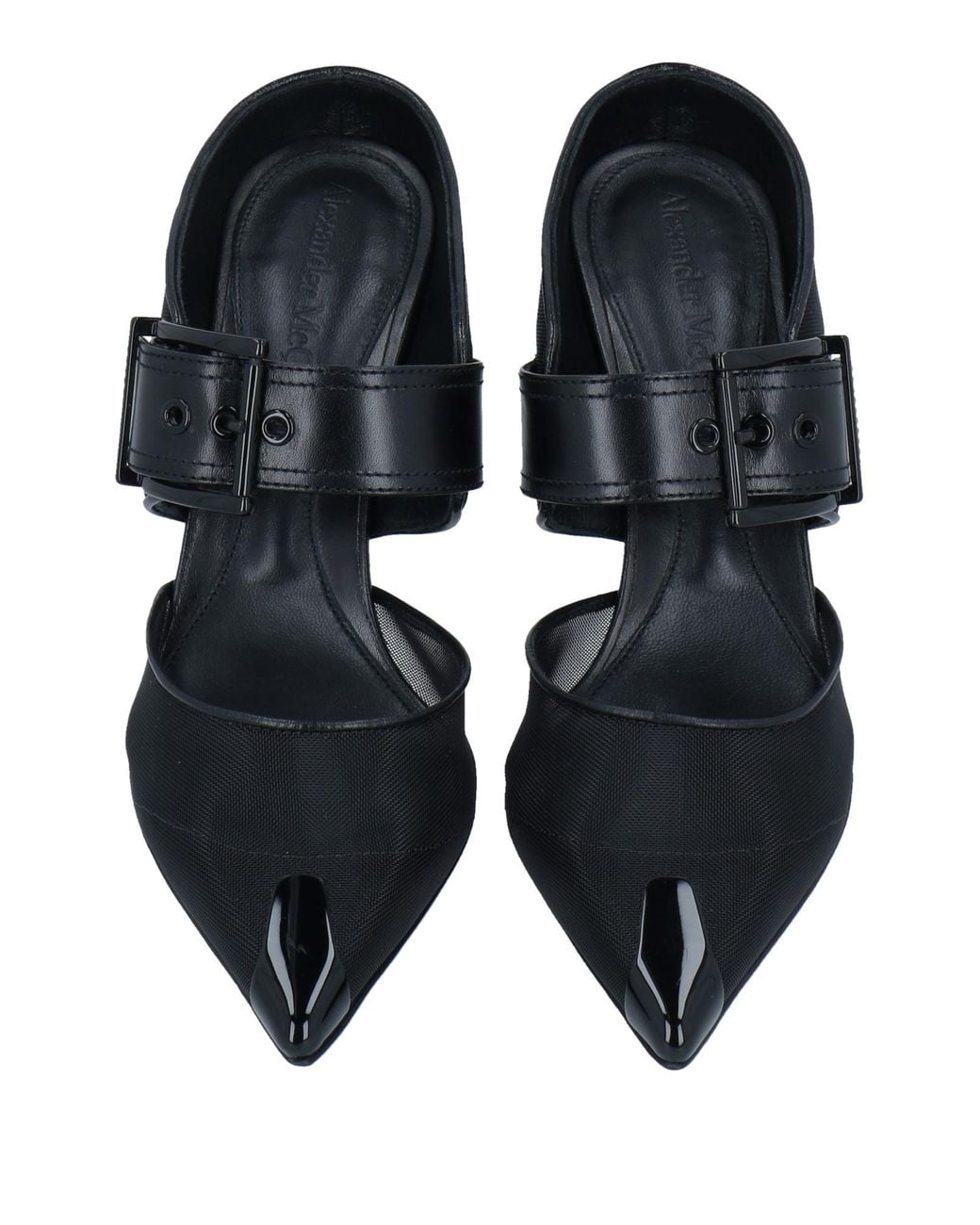 McQueen Black Mules & Clogs