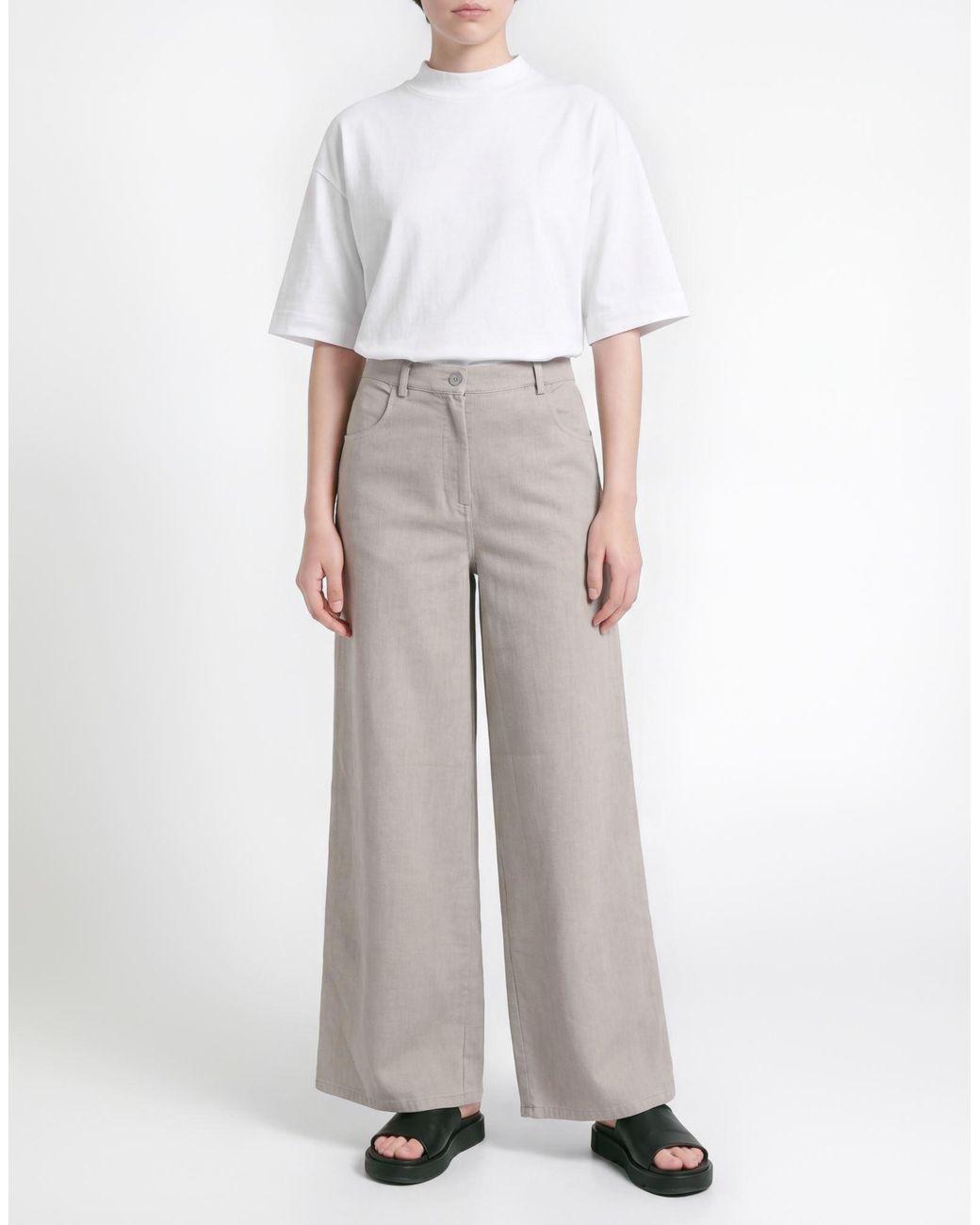 Aviu Gray Jeans Cotton, Polyester, Elastane