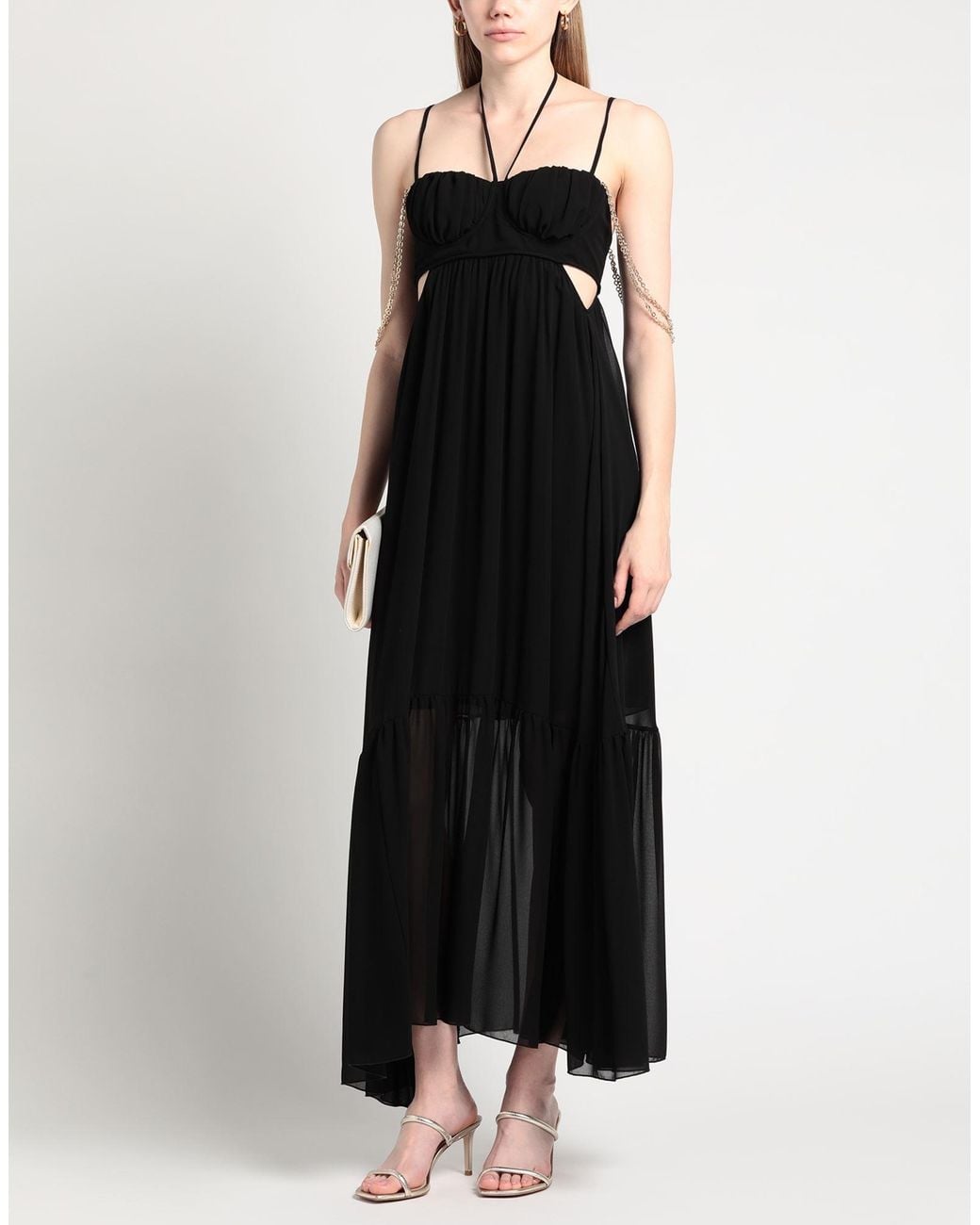 SIMONA CORSELLINI Black Maxi Dress Polyester