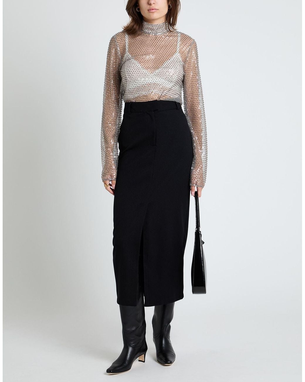 Semicouture Gray Top Polyester