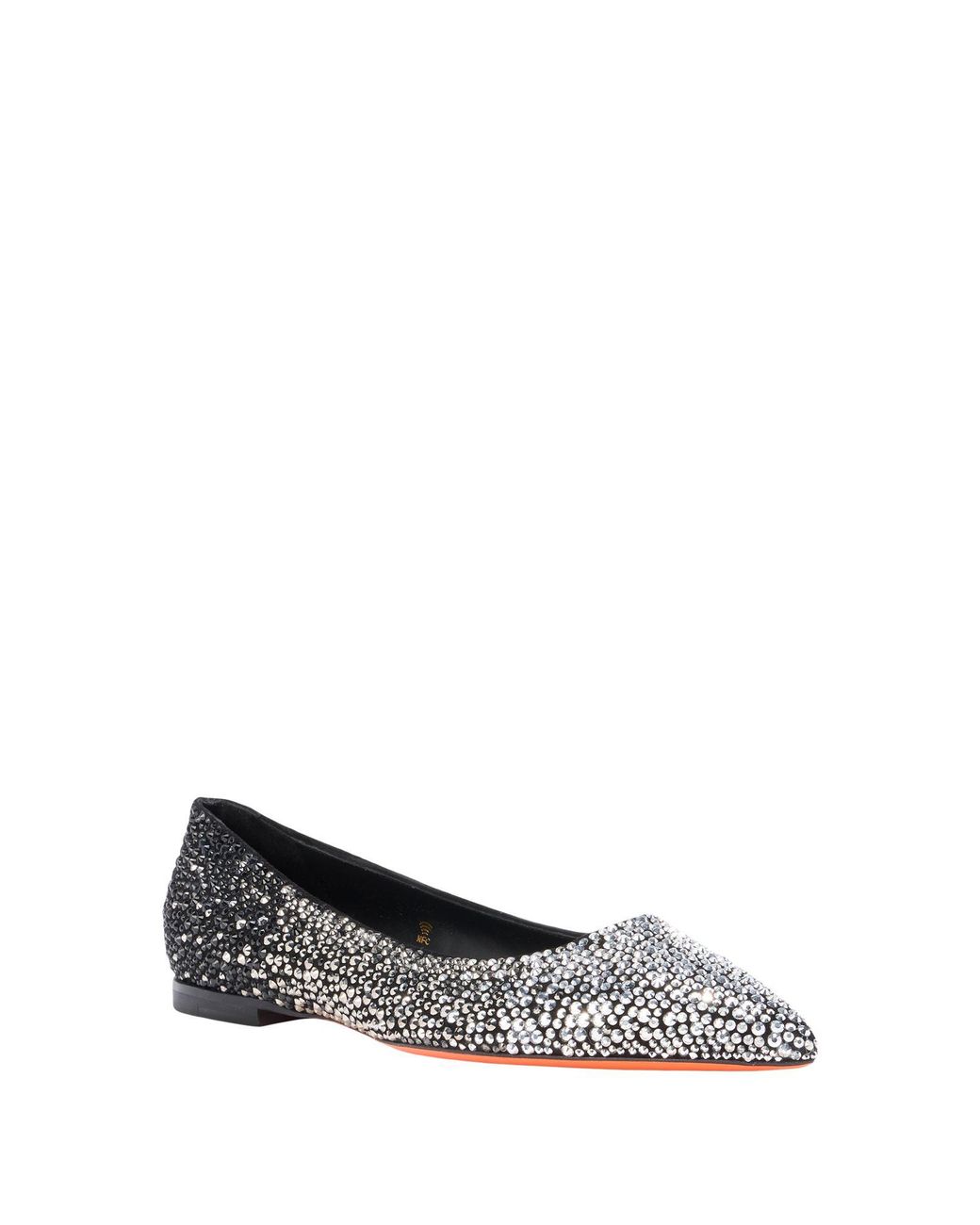 Santoni White Ballet Flats Leather