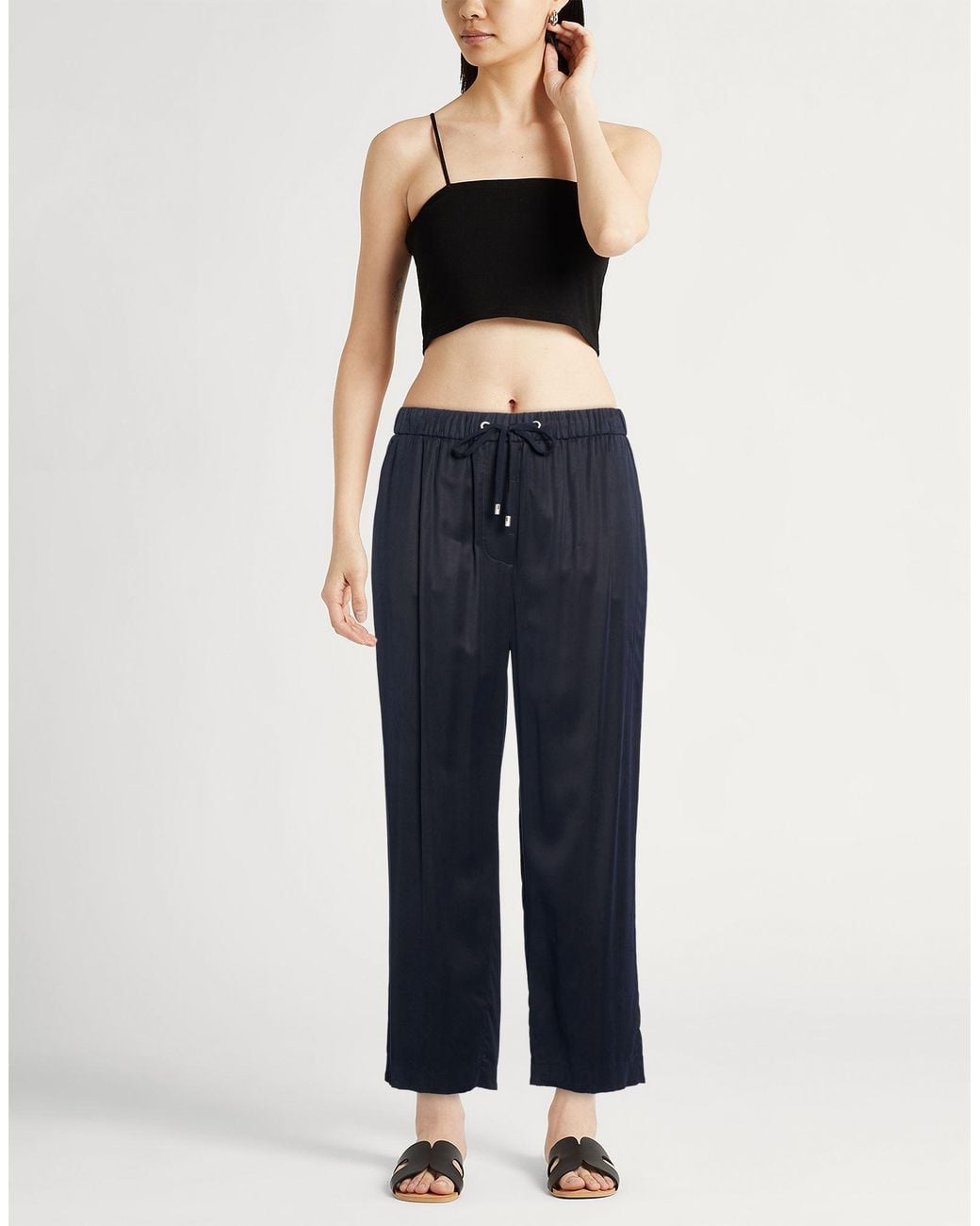Peserico Blue Pants Viscose, Cupro, Cotton