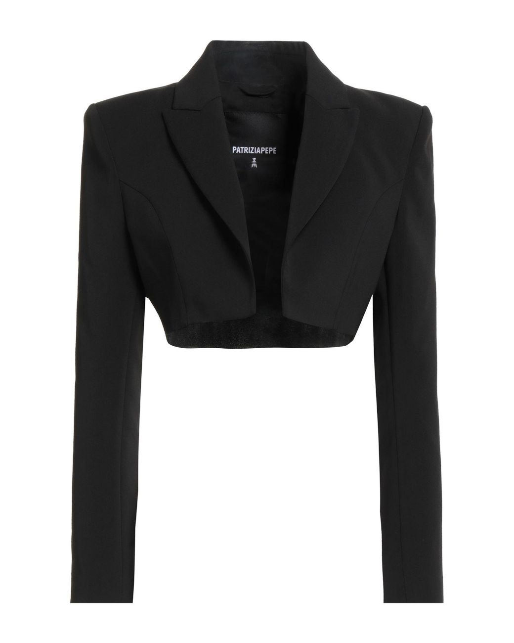 Patrizia Pepe Black Blazer Polyester, Elastane, Polyurethane Resin