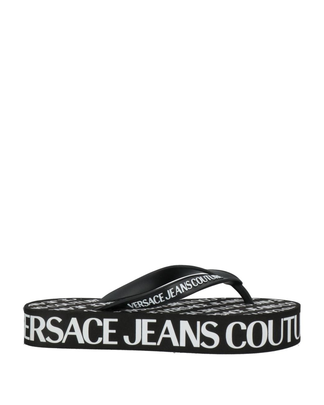Versace Jeans Couture White Thong Sandals