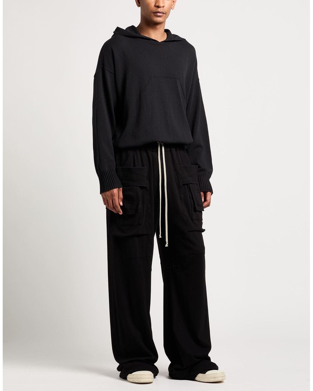 Rick Owens Black Pants Cotton for men