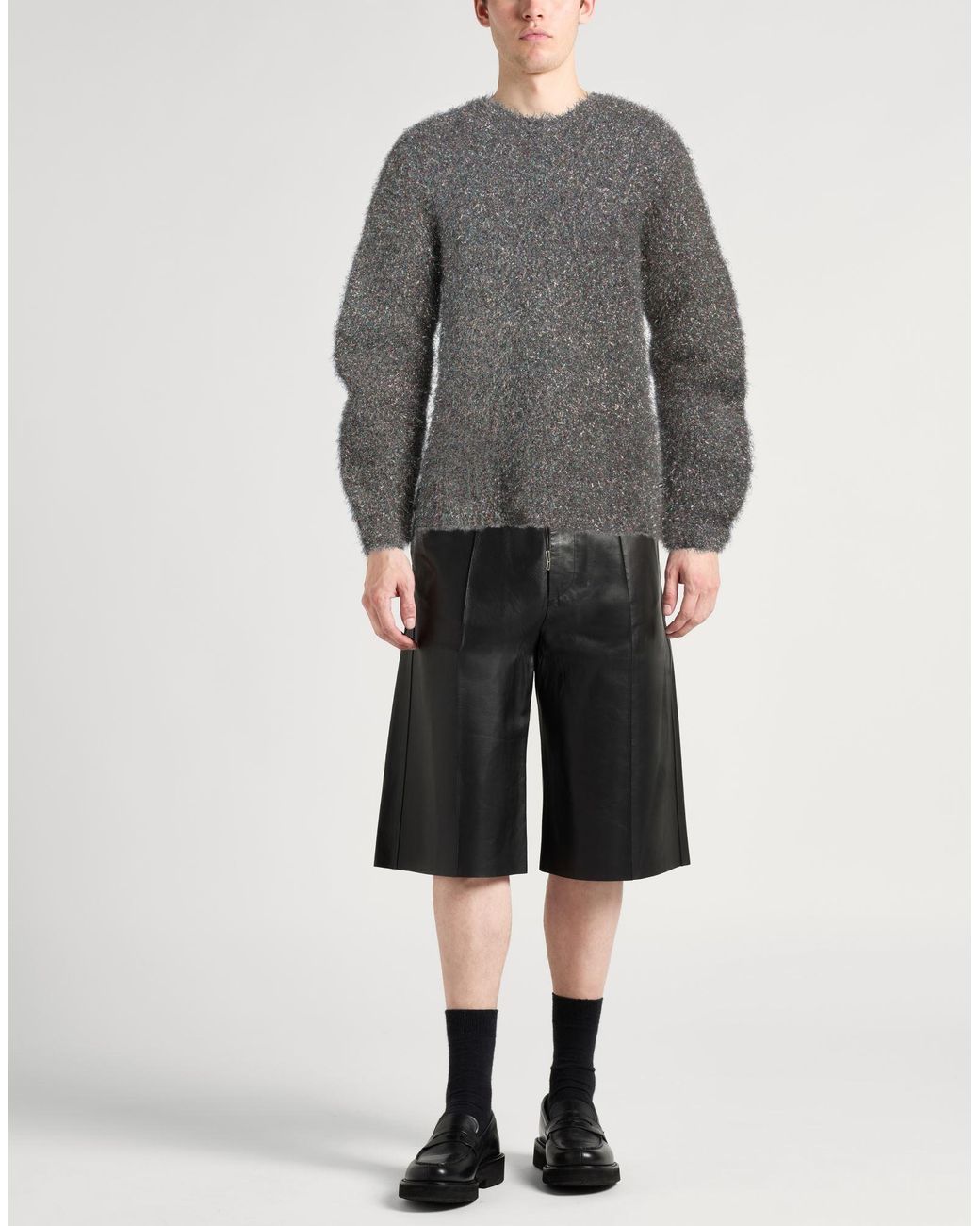 Jil Sander Gray Sweater Polyester, Polyamide, Mohair Wool for men