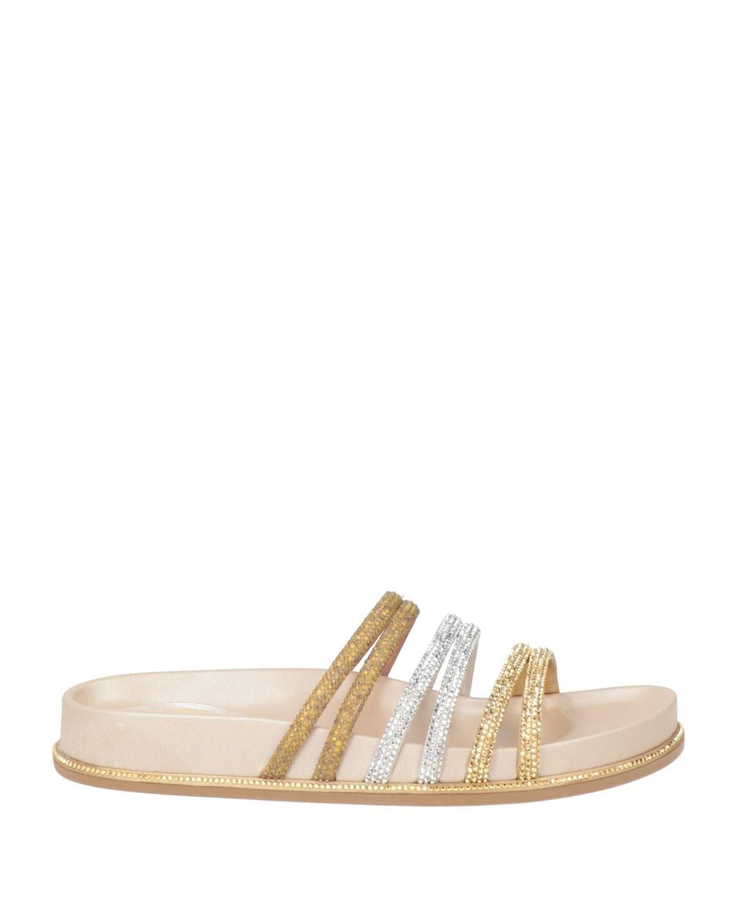 Rene Caovilla White Sandals Textile Fibers