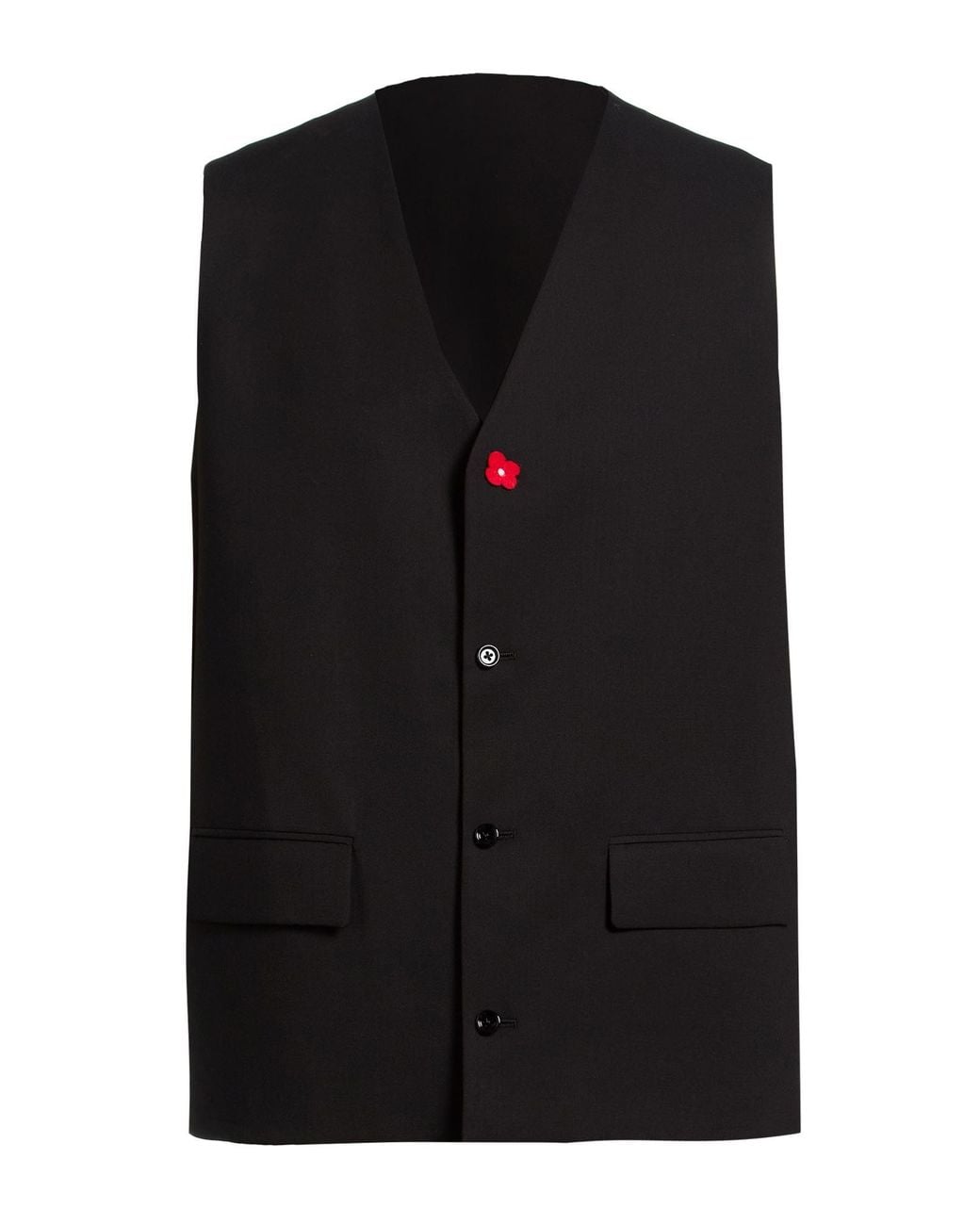 Lardini Black Tailored Vest Virgin Wool, Elastane for men
