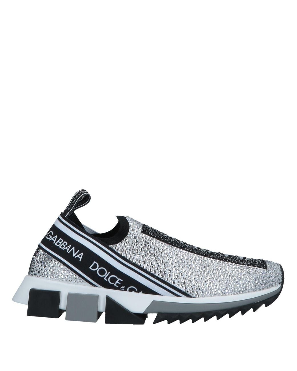Dolce & Gabbana Sorrento Sneakers With Fusible Crystals in White