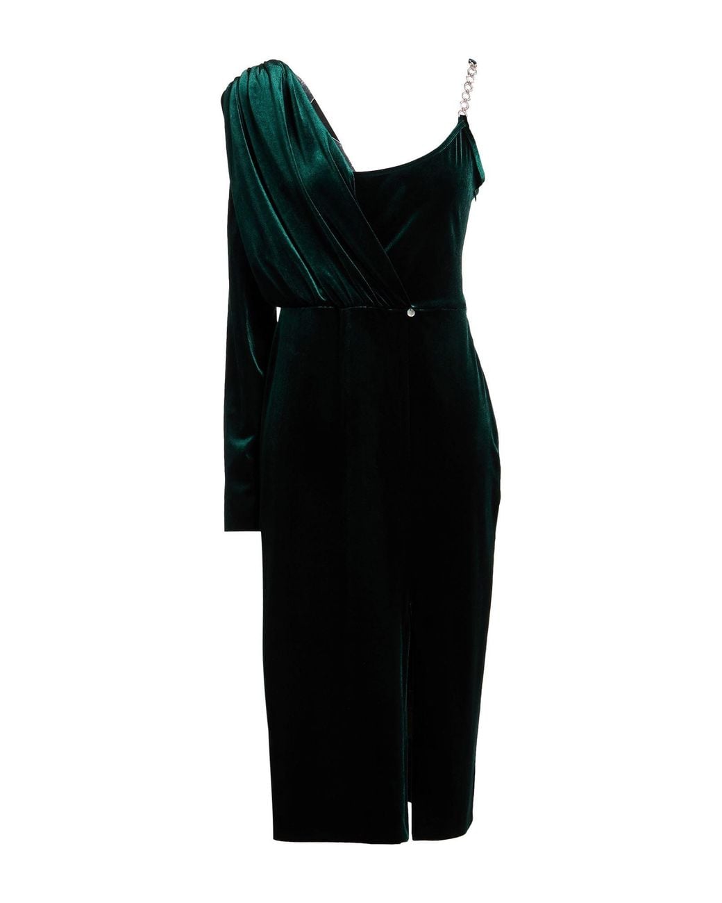 Rinascimento Black Midi Dress Polyester, Elastane