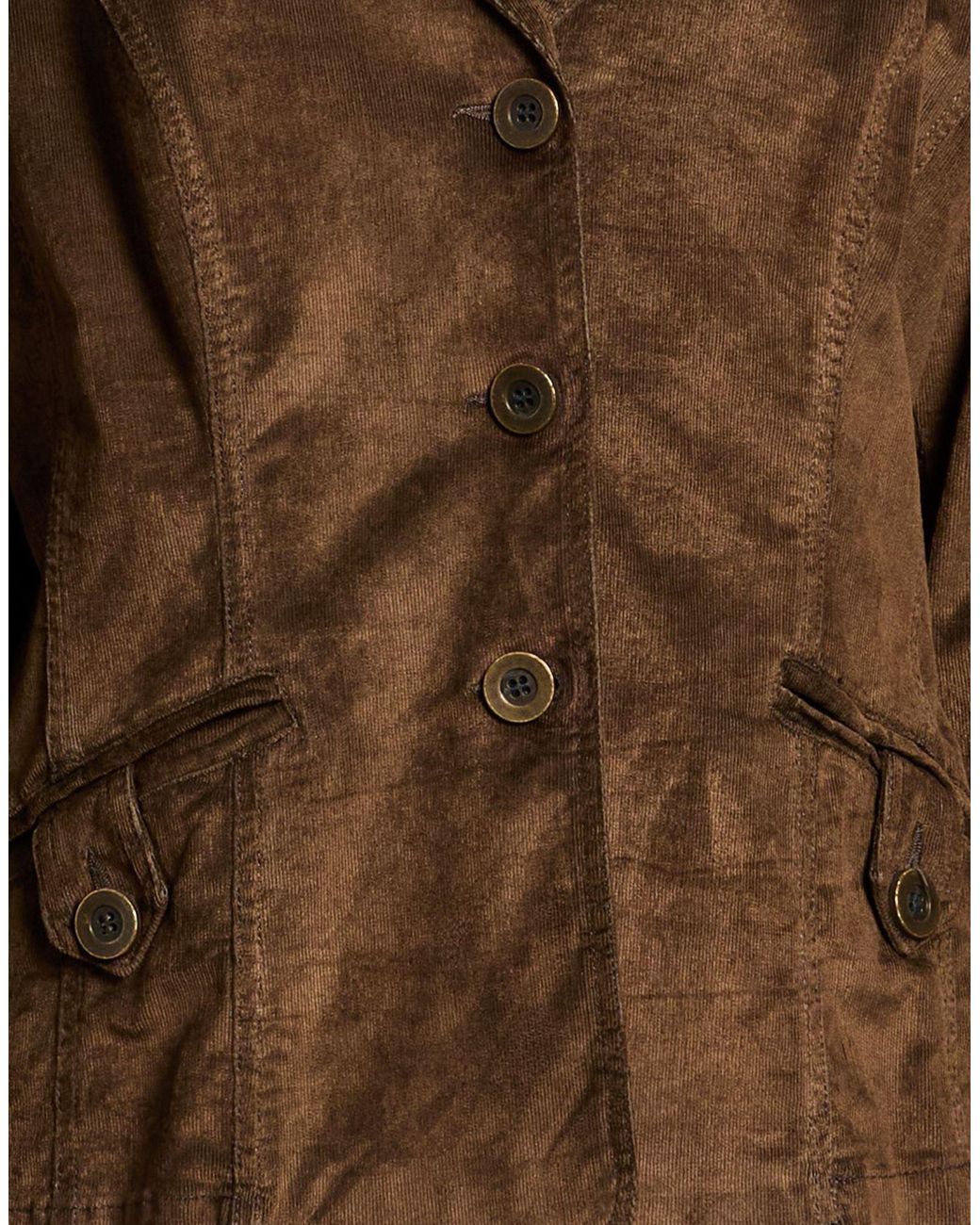 Clips Brown Jacket Viscose, Cotton, Elastane