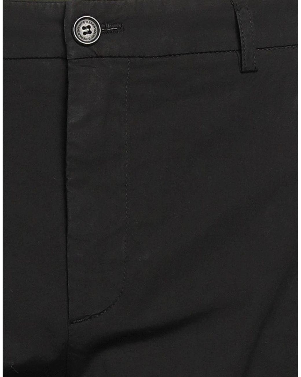 Department 5 Black Pants Cotton, Elastane for men