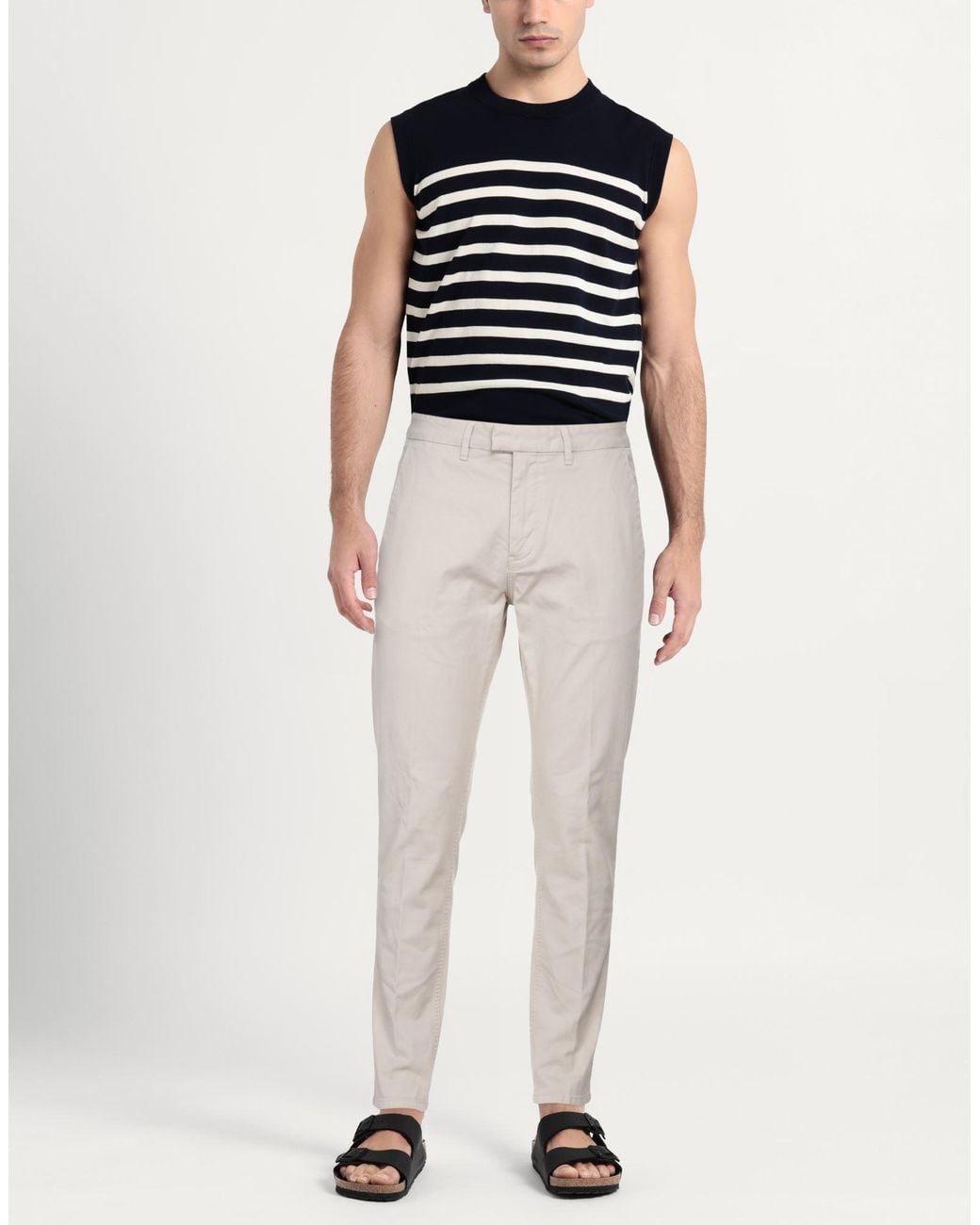 Dondup Gray Pants Cotton, Elastane for men