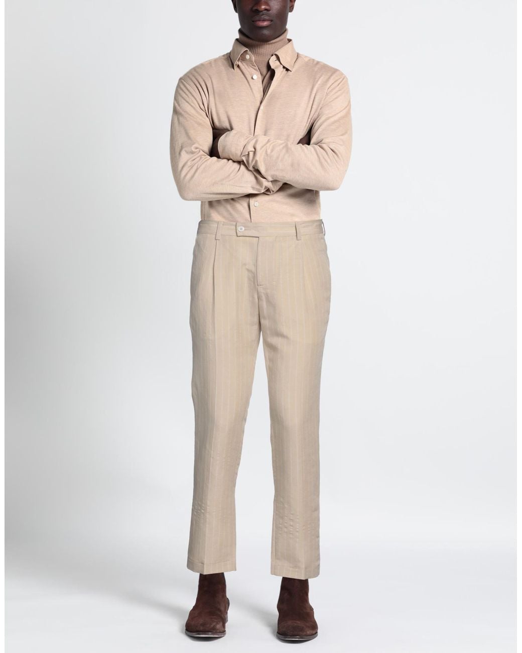 Daniele Alessandrini Natural Pants Linen, Viscose for men