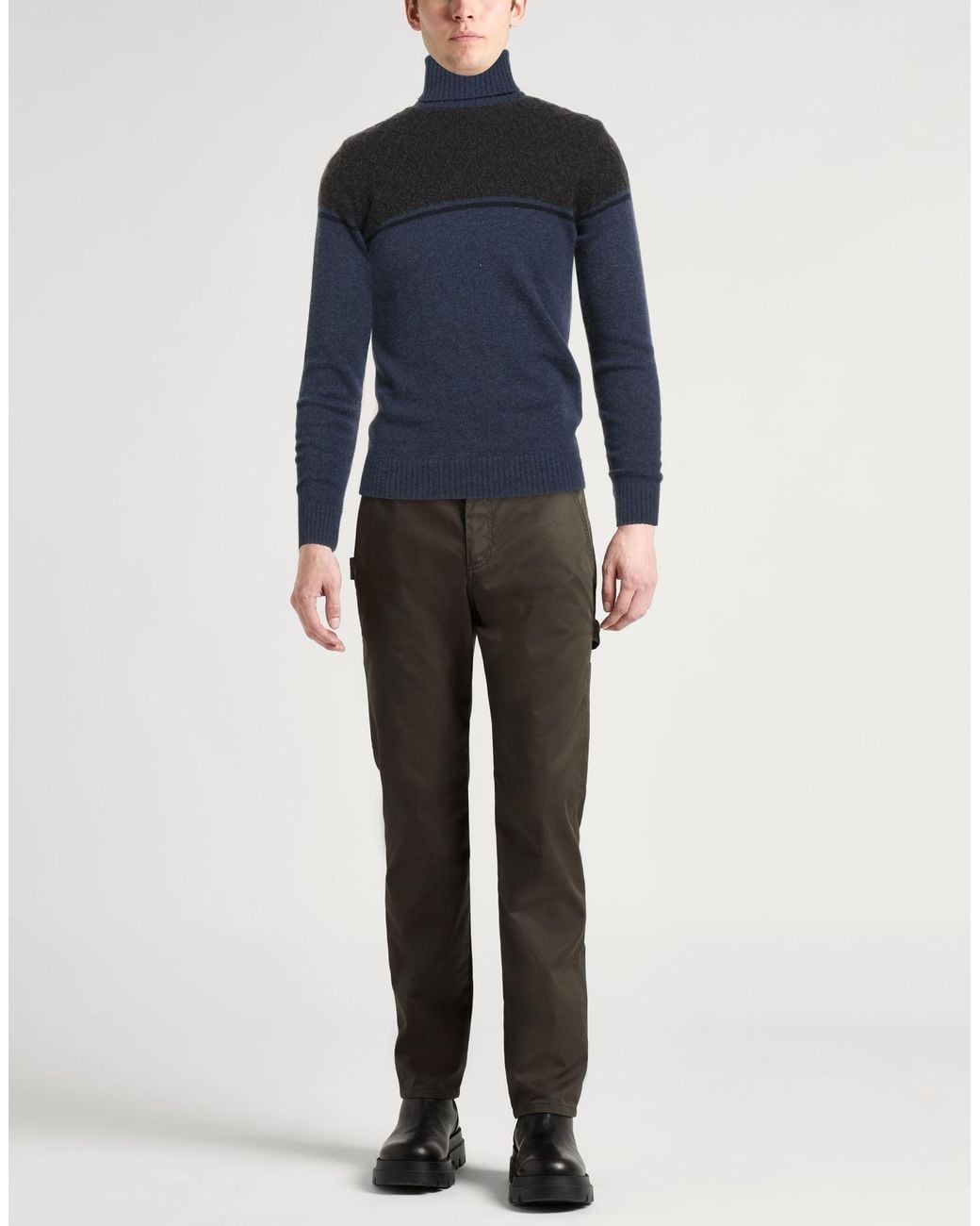 Barbati Blue Turtleneck Polyamide, Wool, Viscose, Cashmere for men