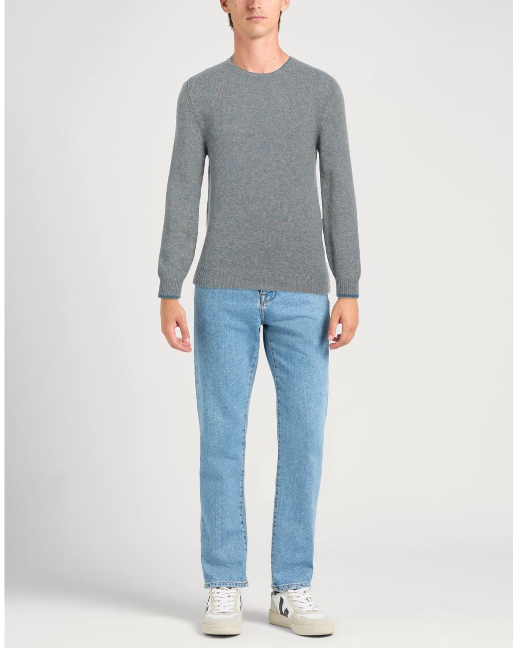 Fedeli Gray Jumper for men