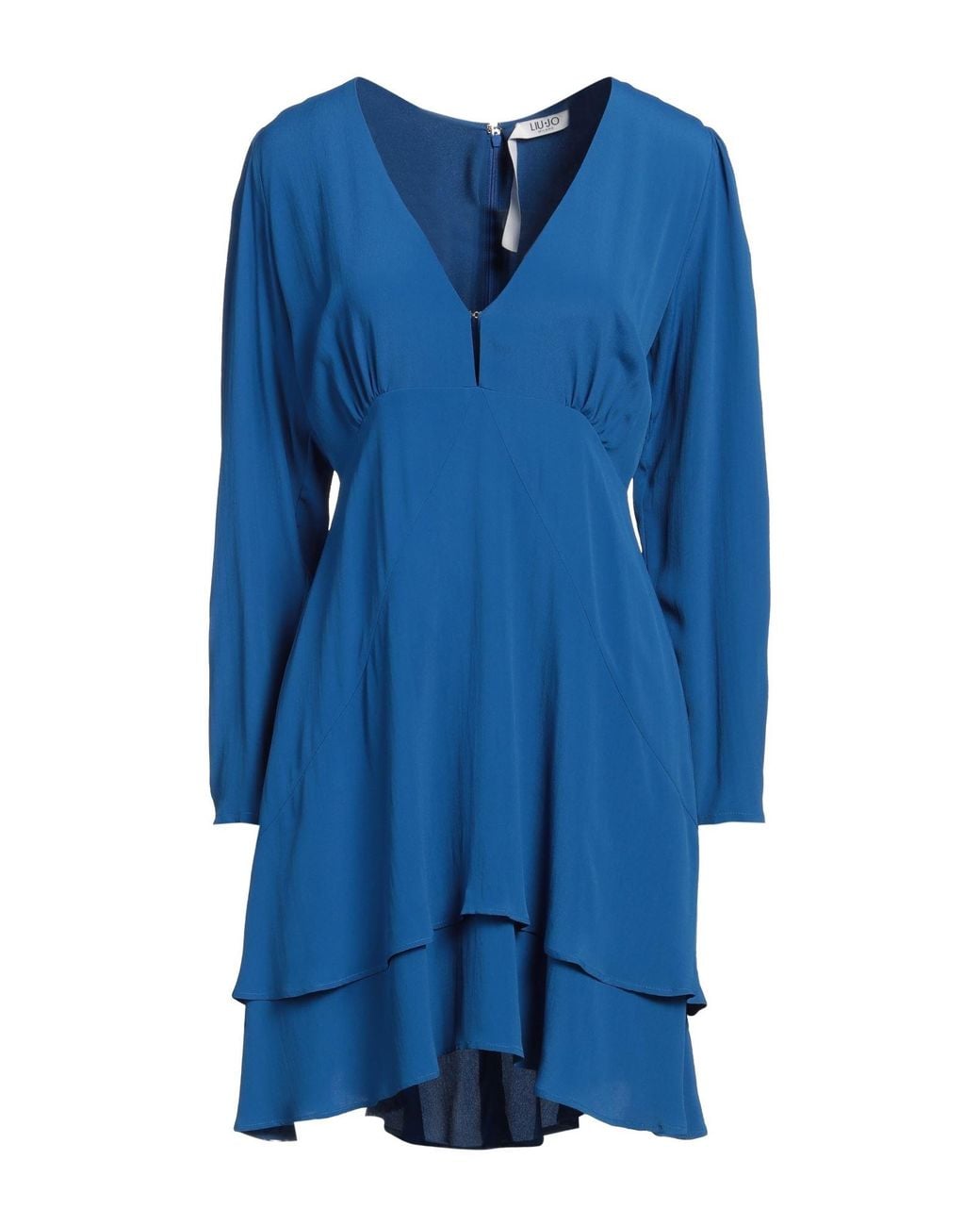 Liu Jo Blue Bright Mini Dress Acetate, Silk
