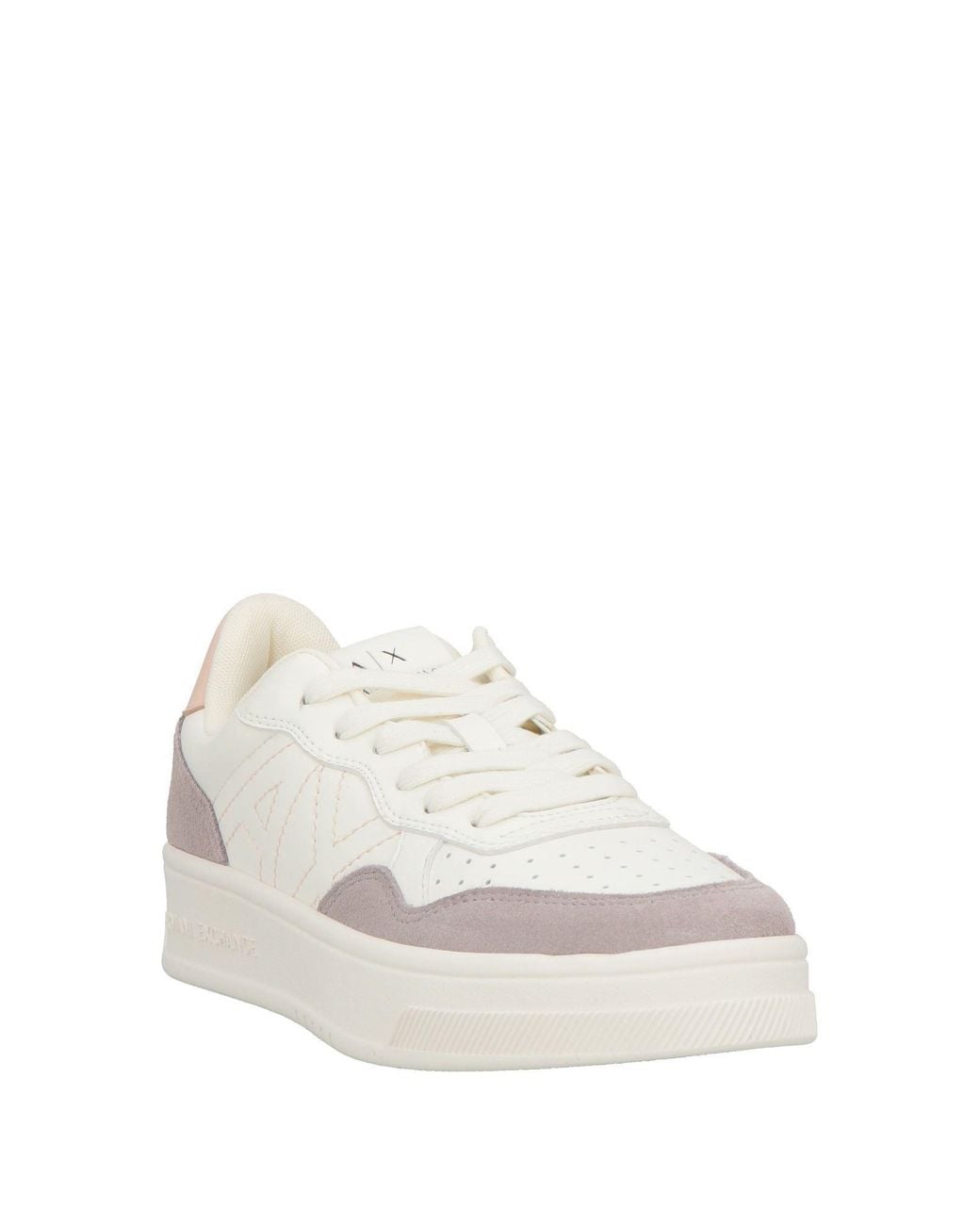 ARMANI EXCHANGE White Sneakers Polyester, Polyurethane