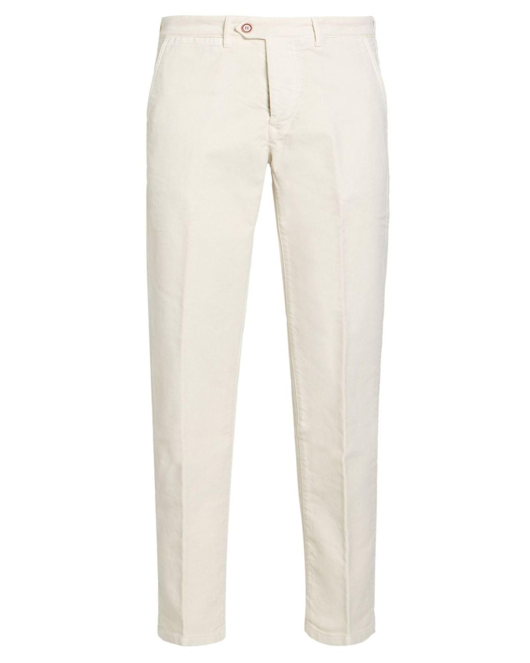 Tela Genova White Pants Cotton for men