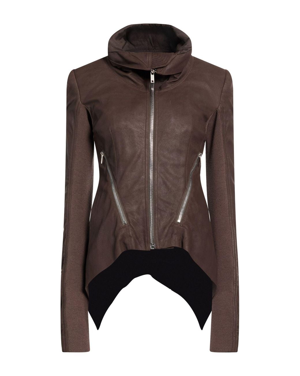 Rick Owens Brown Dark Jacket Lambskin