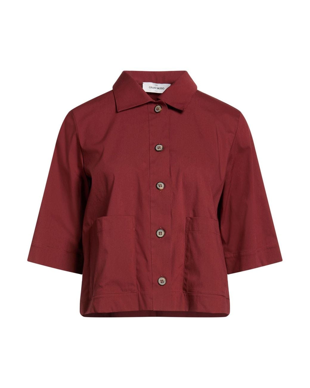Gran Sasso Red Shirt Cotton, Polyamide, Elastane