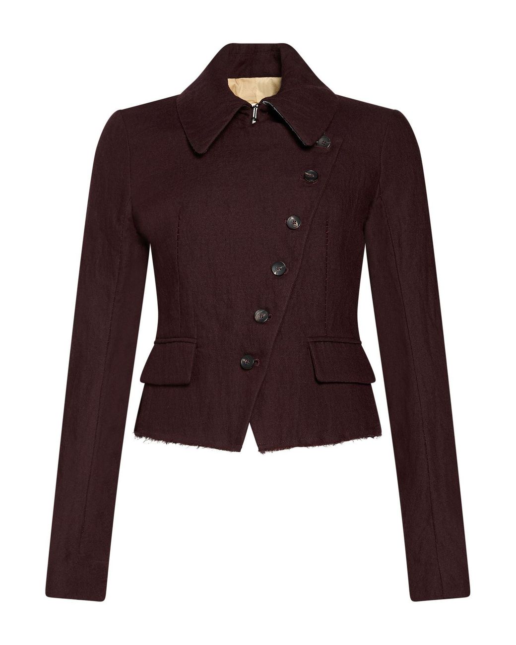 Masnada Purple Jacket Virgin Wool, Cotton, Metal