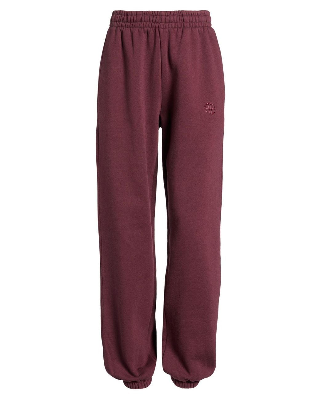 Anine Bing Red Pants Cotton, Polyester