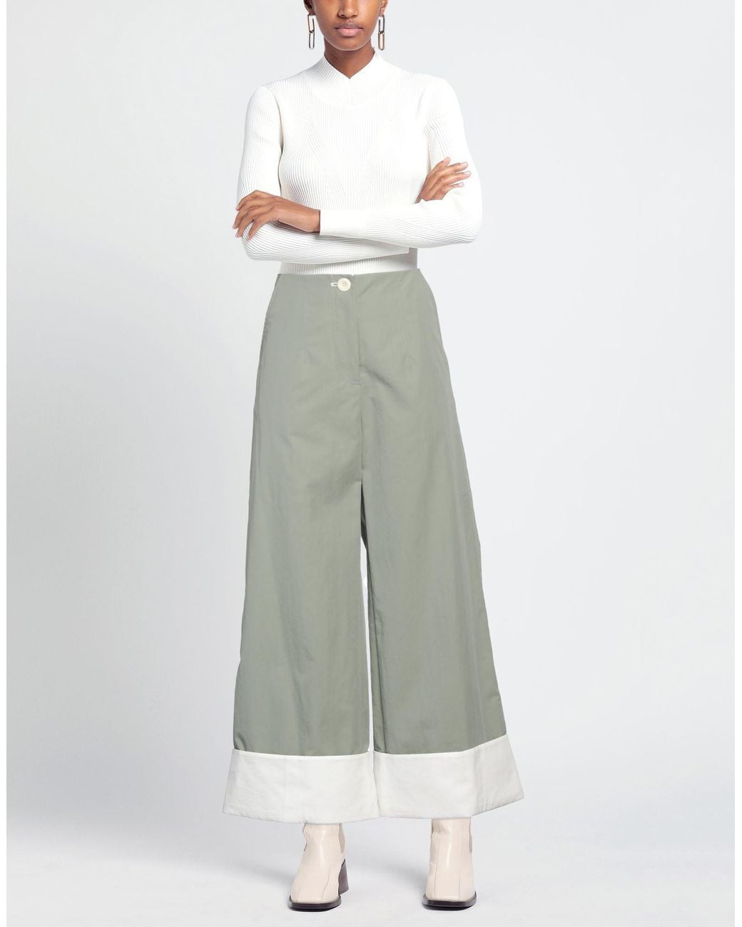 Low Classic Gray Pants Cotton, Nylon