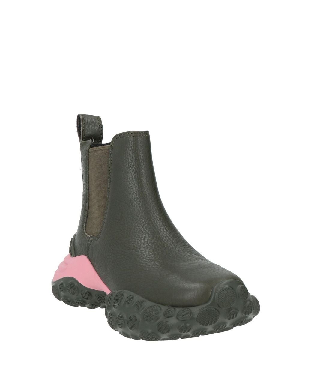 Camper Green Dark Ankle Boots Leather