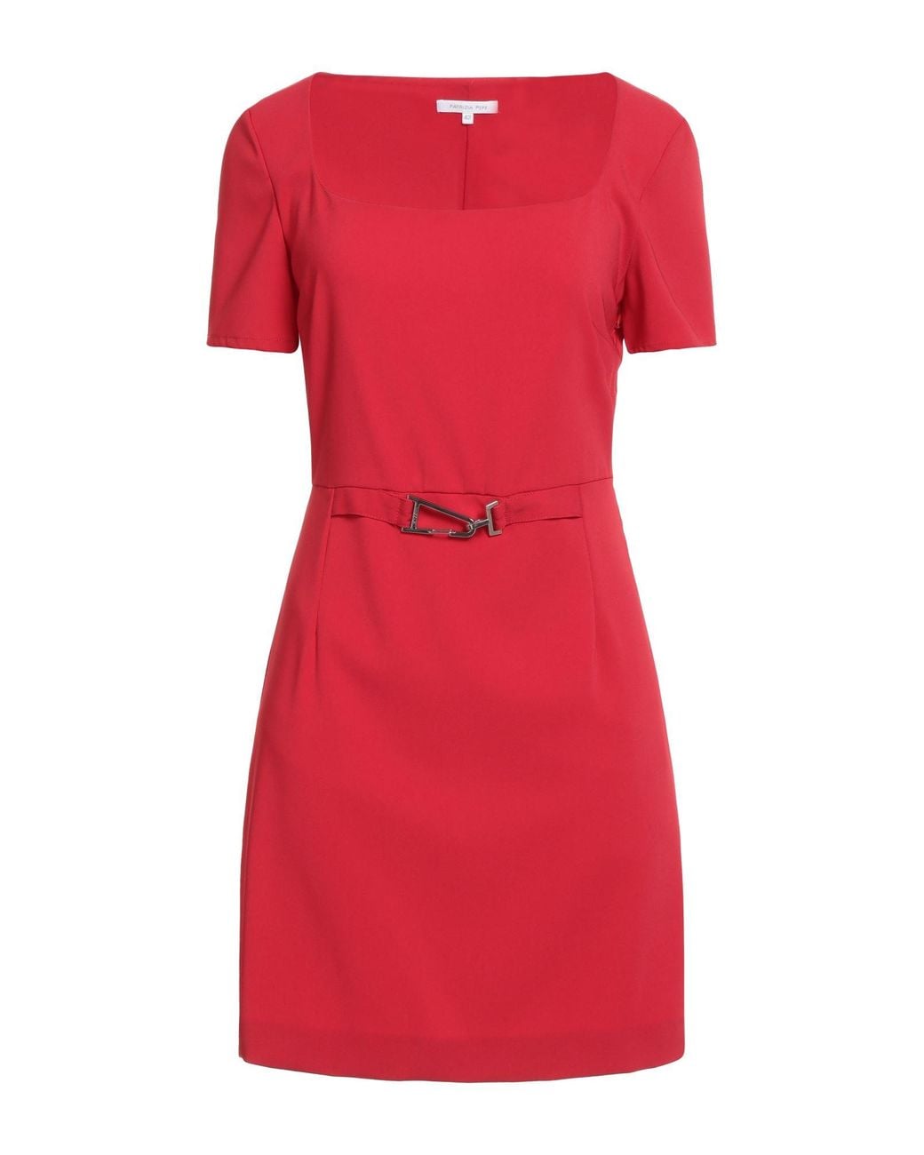 patrizia pepe stretch mini dress granadine red woman size l Patrizia Pepe Sweetheart-Neck Sleeveless Mini Dress In Red - 30% Off