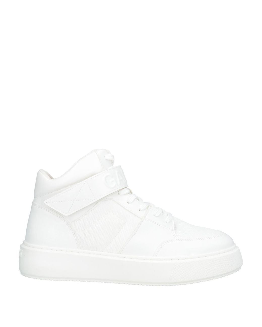 Ganni White Velcro Lace-Up Sneakers