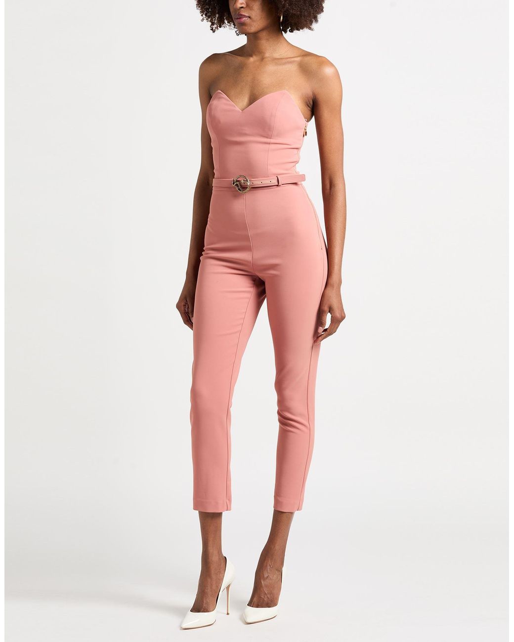 Elisabetta Franchi Pink Blush Jumpsuit Acetate, Elastane